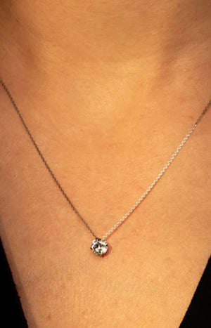 Pendentif Splendeur - Or blanc 375/1000 & zirconium