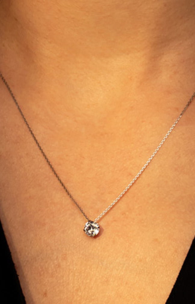 Pendentif Splendeur - Or blanc 375/1000 & zirconium
