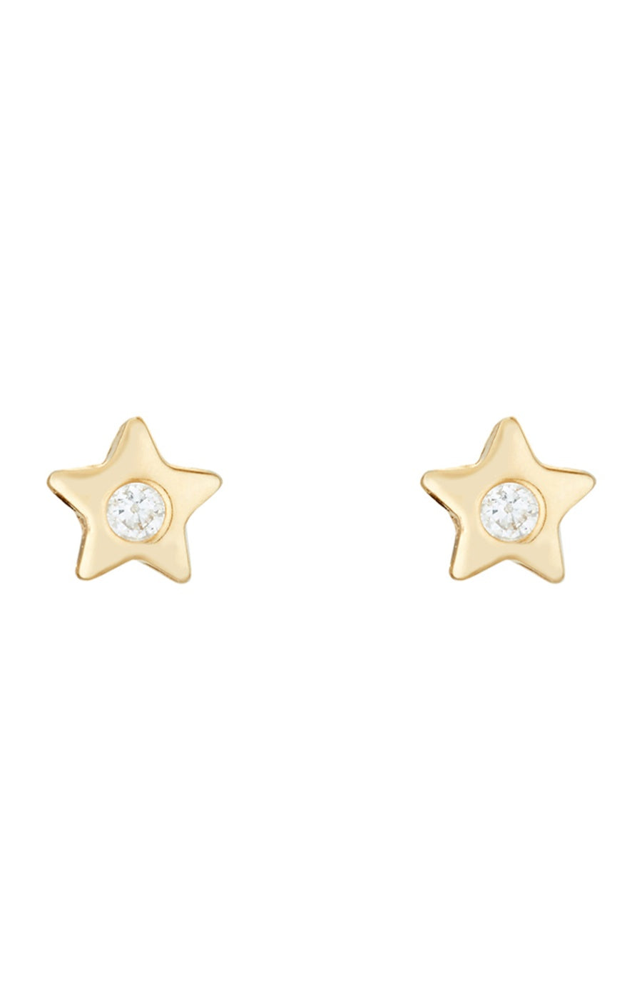 Boucles d'oreilles Etoile - Or jaune 375/1000 & zirconium - Enfant