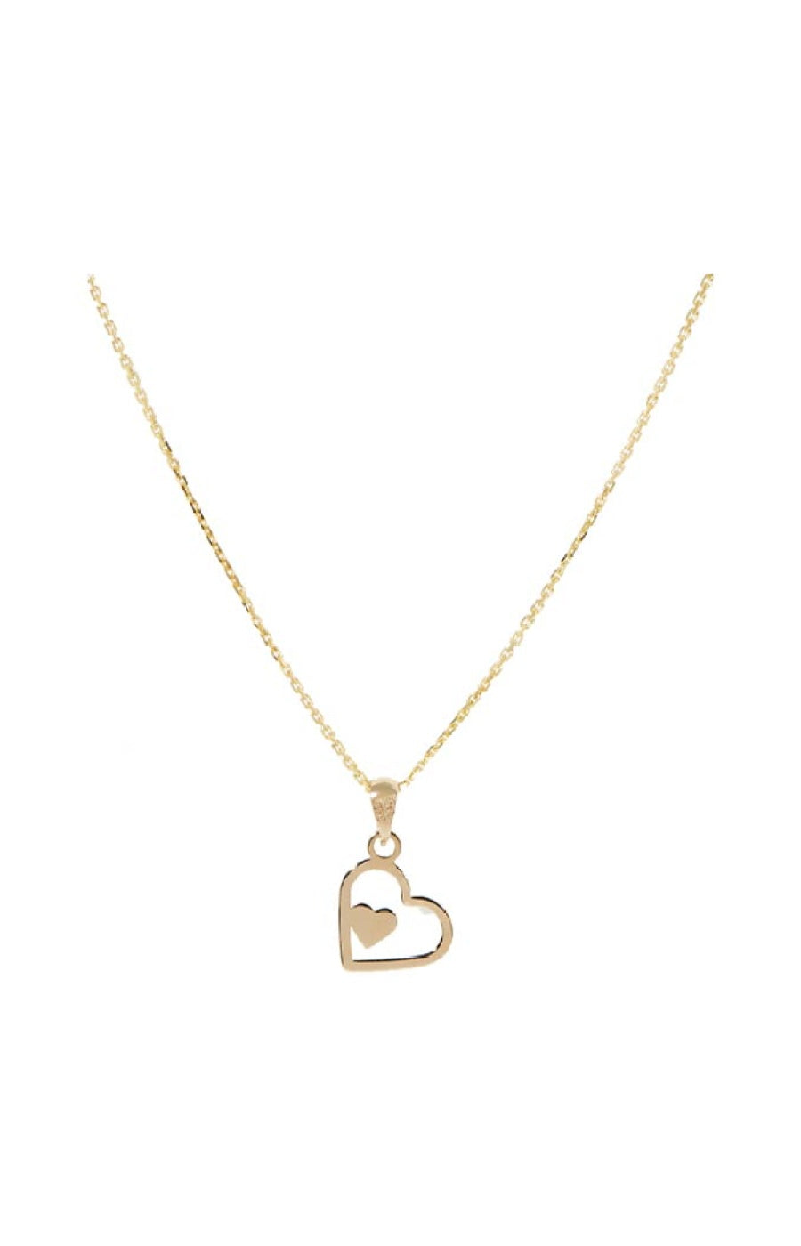 Pendentif - Cœur Coeur - Or jaune 375/1000