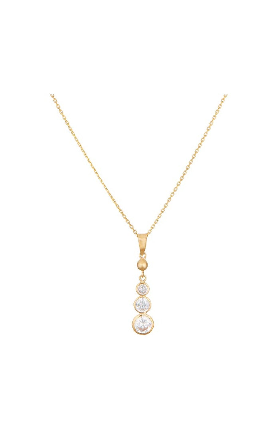 Pendentif Brillants Pendants - Or jaune 375/1000 & zirconium
