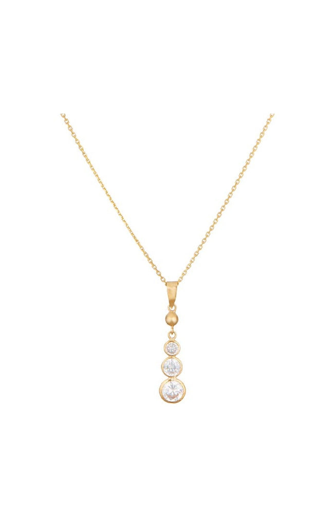 Pendentif Brillants Pendants - Or jaune 375/1000 & zirconium