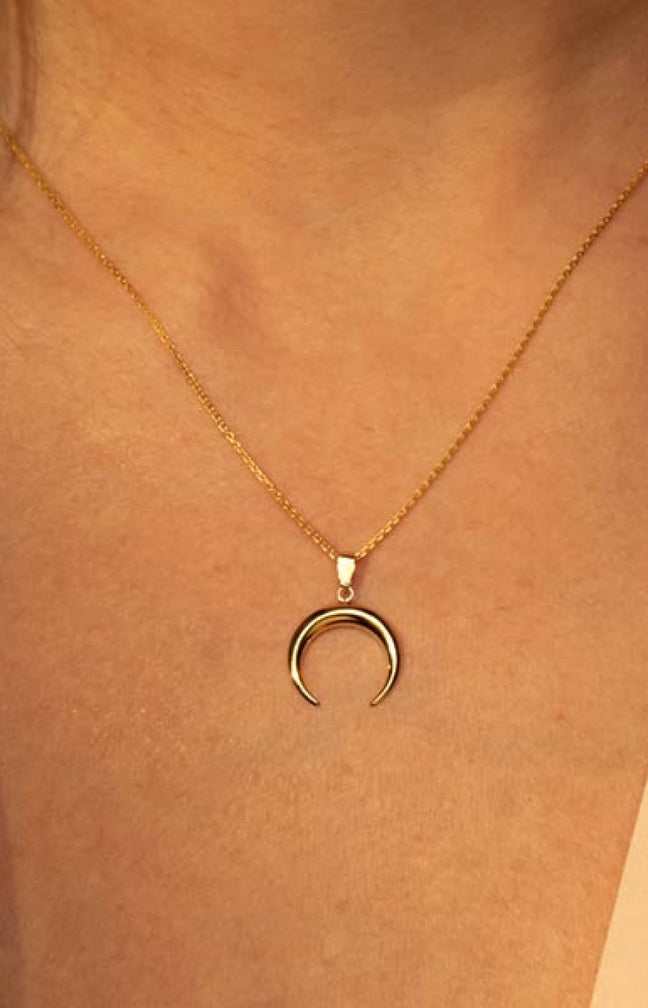 Pendentif Demi Lune - Or jaune 375/1000