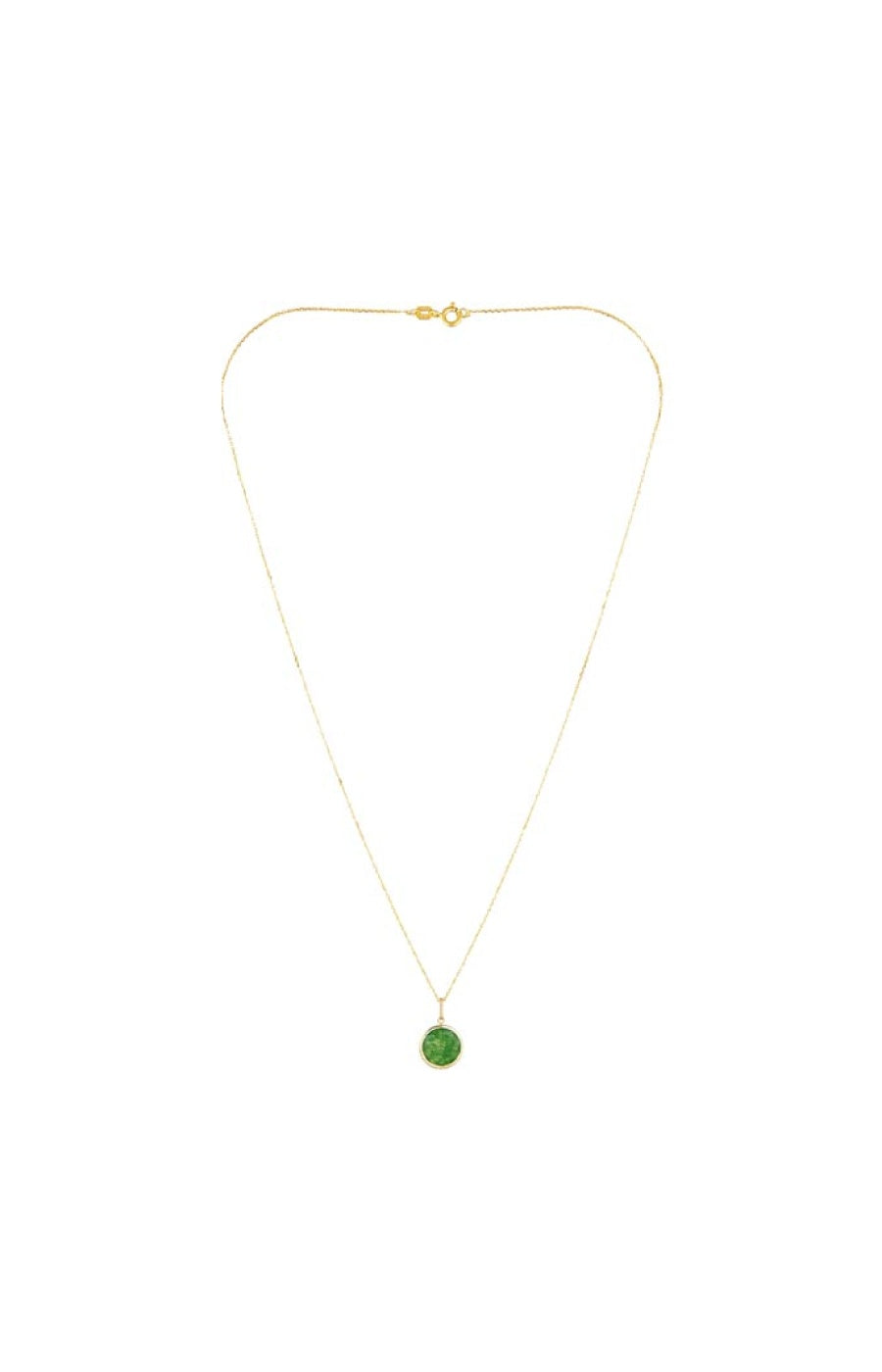 Pendentif Beyla - Or jaune 375/1000 & jade