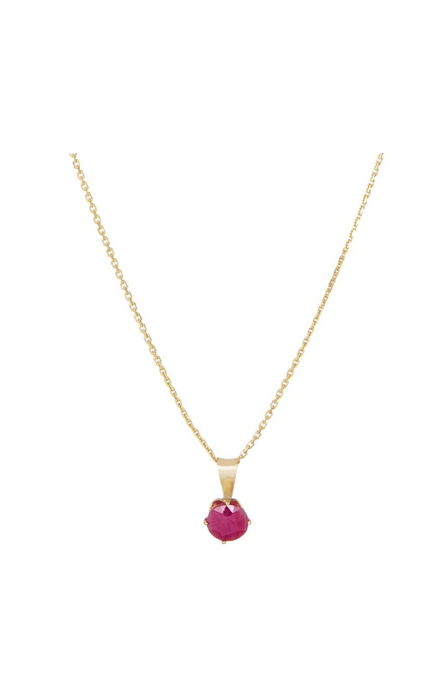 Pendentif Puce - Or jaune 375/1000 & rubis
