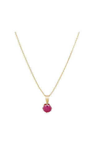 Pendentif Puce - Or jaune 375/1000 & rubis