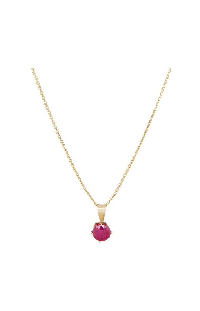 Pendentif Puce - Or jaune 375/1000 & rubis