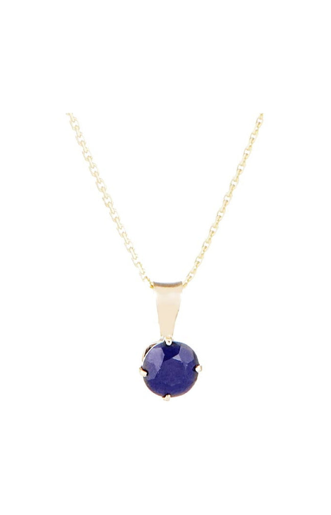 Pendentif Puce - Or jaune 375/1000 & saphir
