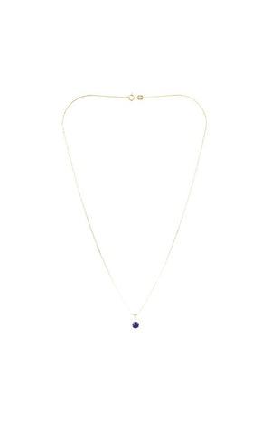 Pendentif Puce - Or jaune 375/1000 & saphir