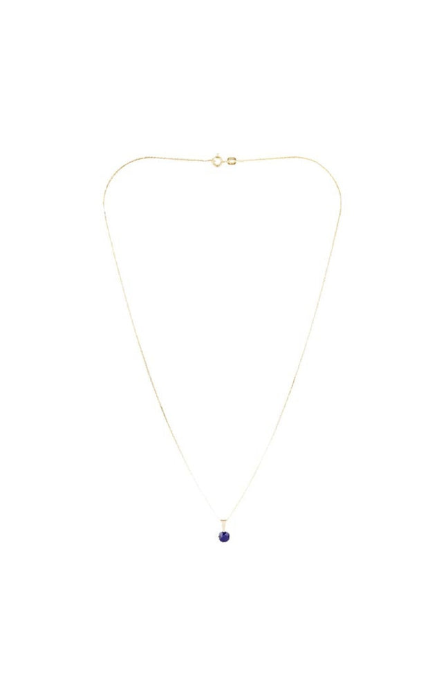 Pendentif Puce - Or jaune 375/1000 & saphir