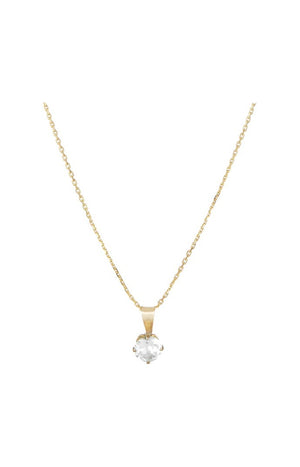 Pendentif Puce - Or jaune 375/1000 & zirconium