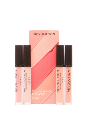 4 rouges à lèvres liquides mats My Colour - My Way Pink - 4 x 5 ml