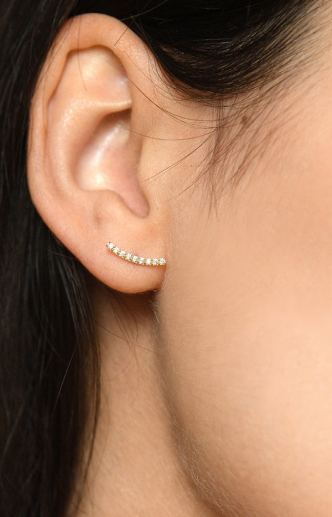 Contours d'oreilles Merveilles - Or jaune 375/1000 & zirconium