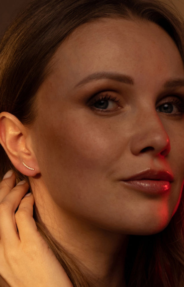 Contours d'oreilles Merveilles - Or jaune 375/1000 & zirconium