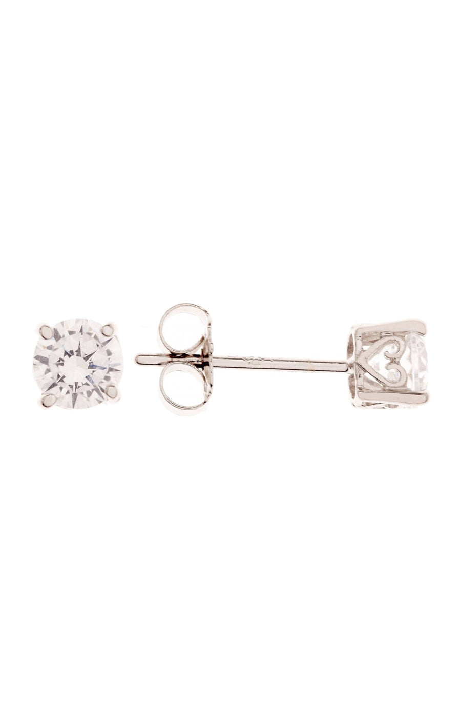 Boucles d'oreilles Simply You - Or blanc 375/1000 & zirconium