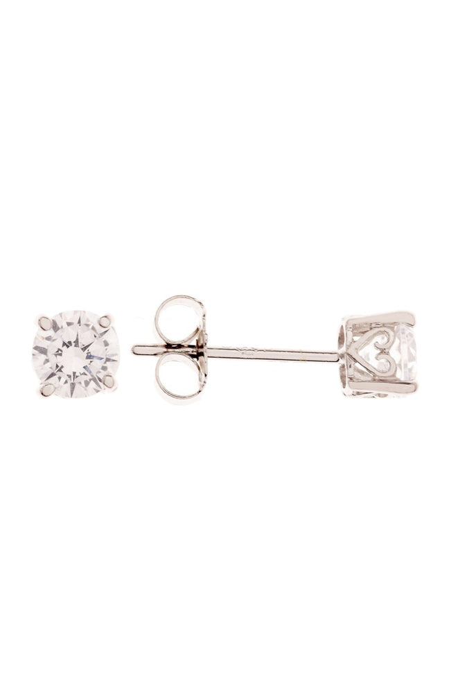 Boucles d'oreilles Simply You - Or blanc 375/1000 & zirconium