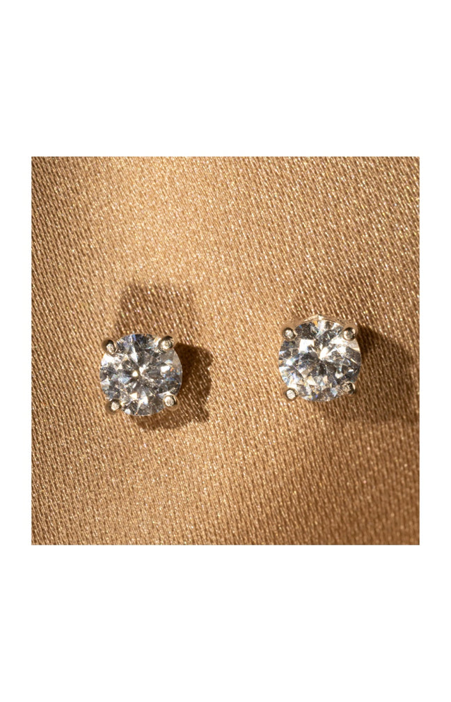 Boucles d'oreilles Simply You - Or blanc 375/1000 & zirconium