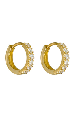 Boucles d'oreilles Quality - Or jaune 375/1000 & zirconium