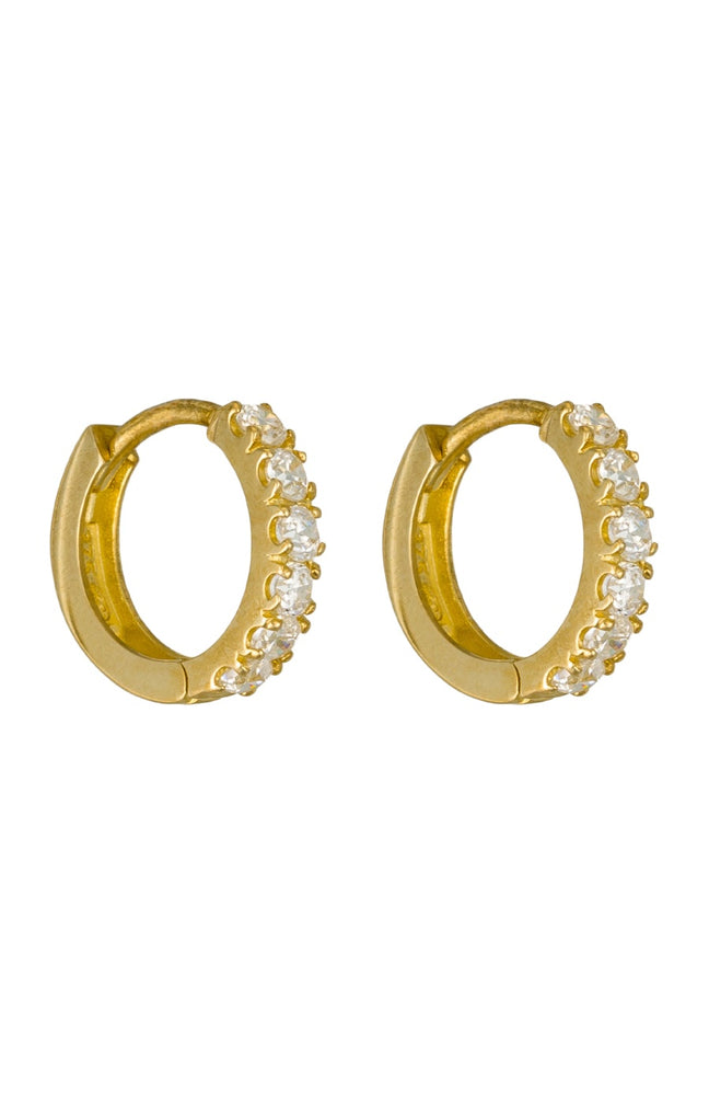 Boucles d'oreilles Quality - Or jaune 375/1000 & zirconium
