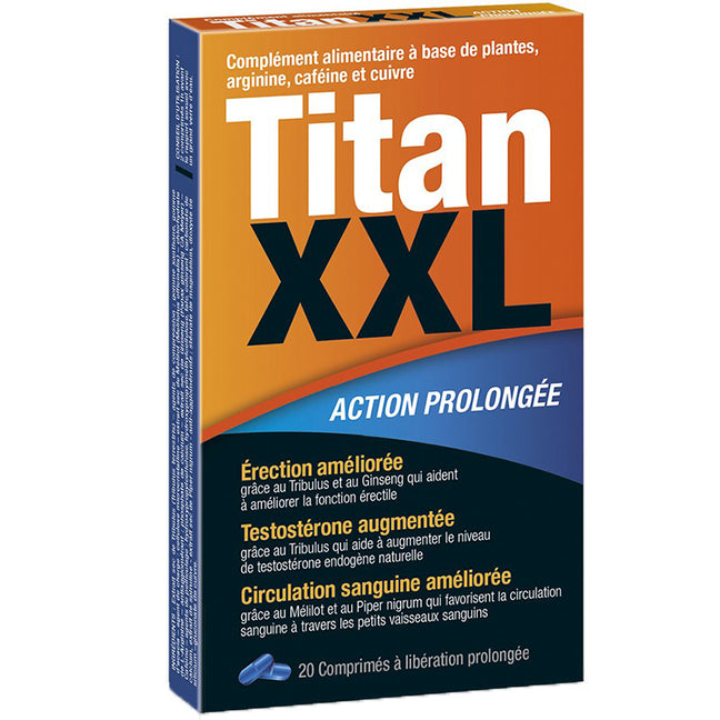 Compléments alimentaires stimulant sexuel - Titan XXL - 20 comprimés