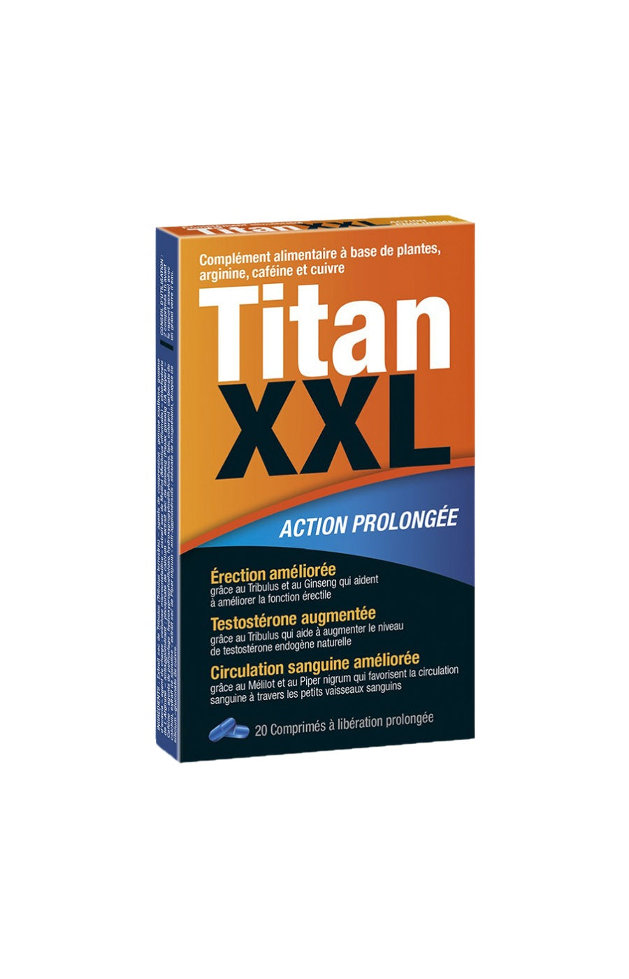 Compléments alimentaires stimulant sexuel - Titan XXL - 20 comprimés