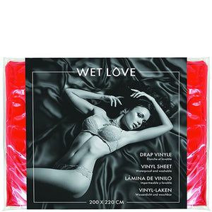 Drap en vinyle pour jeux érotiques - Rouge - 200 x 220 cm