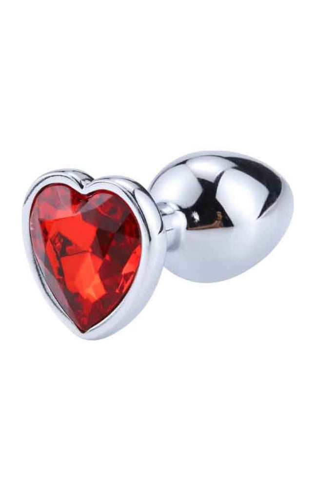 Plug anal bijou coeur - Rouge - Taille S