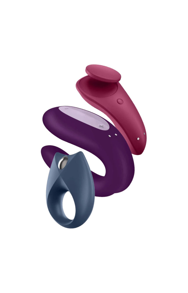 Trio de sextoys waterproofs - Vibromasseur, cockring & stimulateur