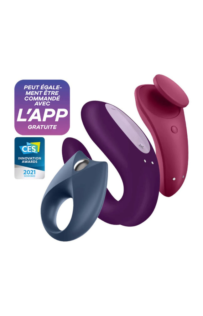 Trio de sextoys waterproofs - Vibromasseur, cockring & stimulateur
