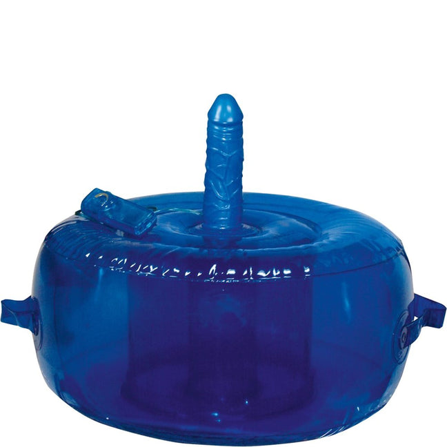 Coussin gonflable avec vibromasseur - Bleu