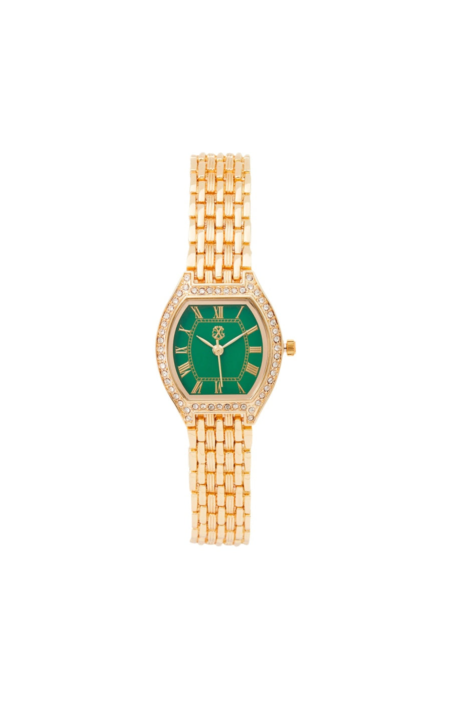 Montre à quartz - Acier - Doré & vert
