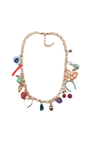 Collier pendentifs - Alliage doré - Multicolore