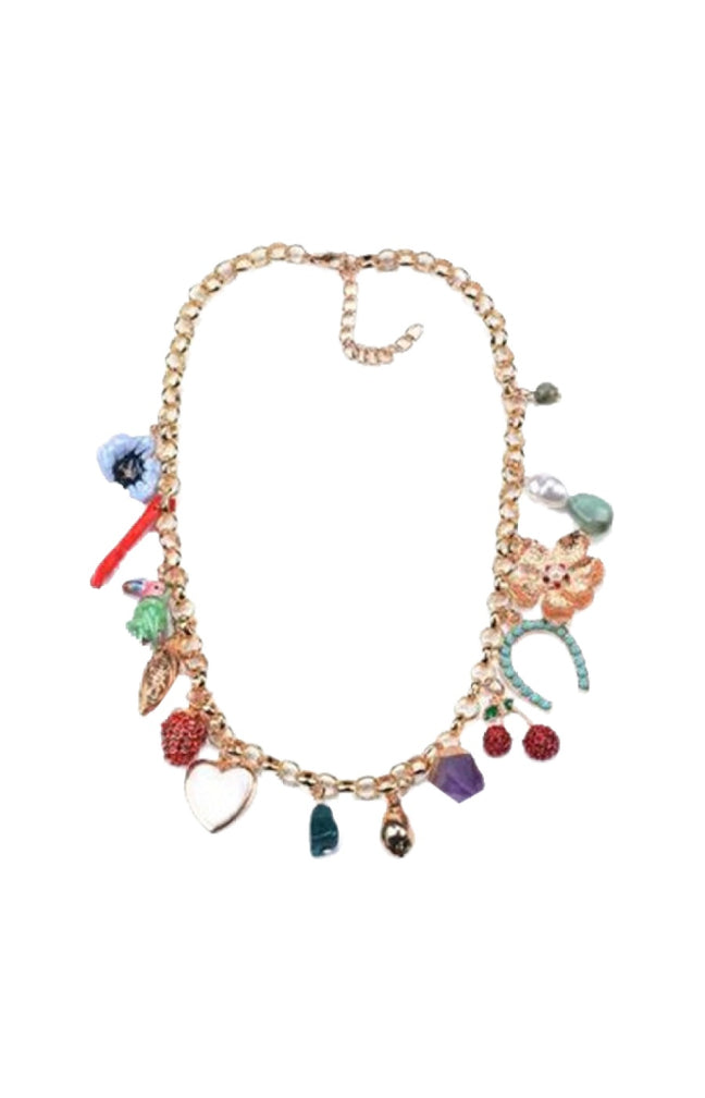 Collier pendentifs - Alliage doré - Multicolore