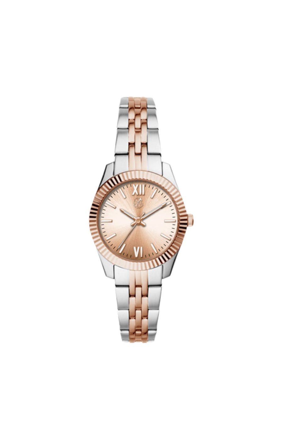 Montre à quartz - Acier - Argenté & doré rose