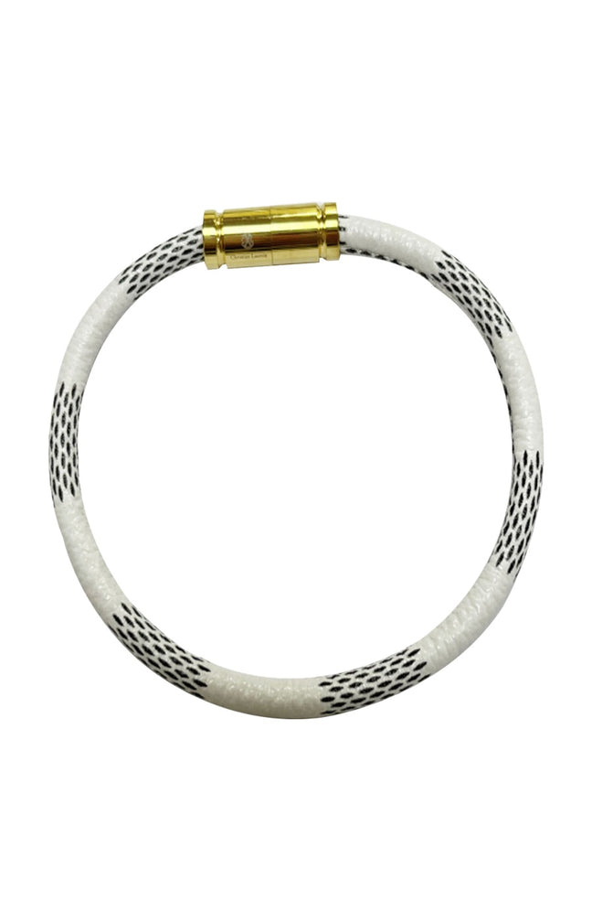 Bracelet - Alliage doré - Gris & blanc - Homme