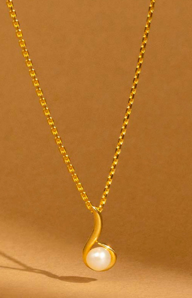 Pendentif Ambiante - Or jaune 375/1000 & perle