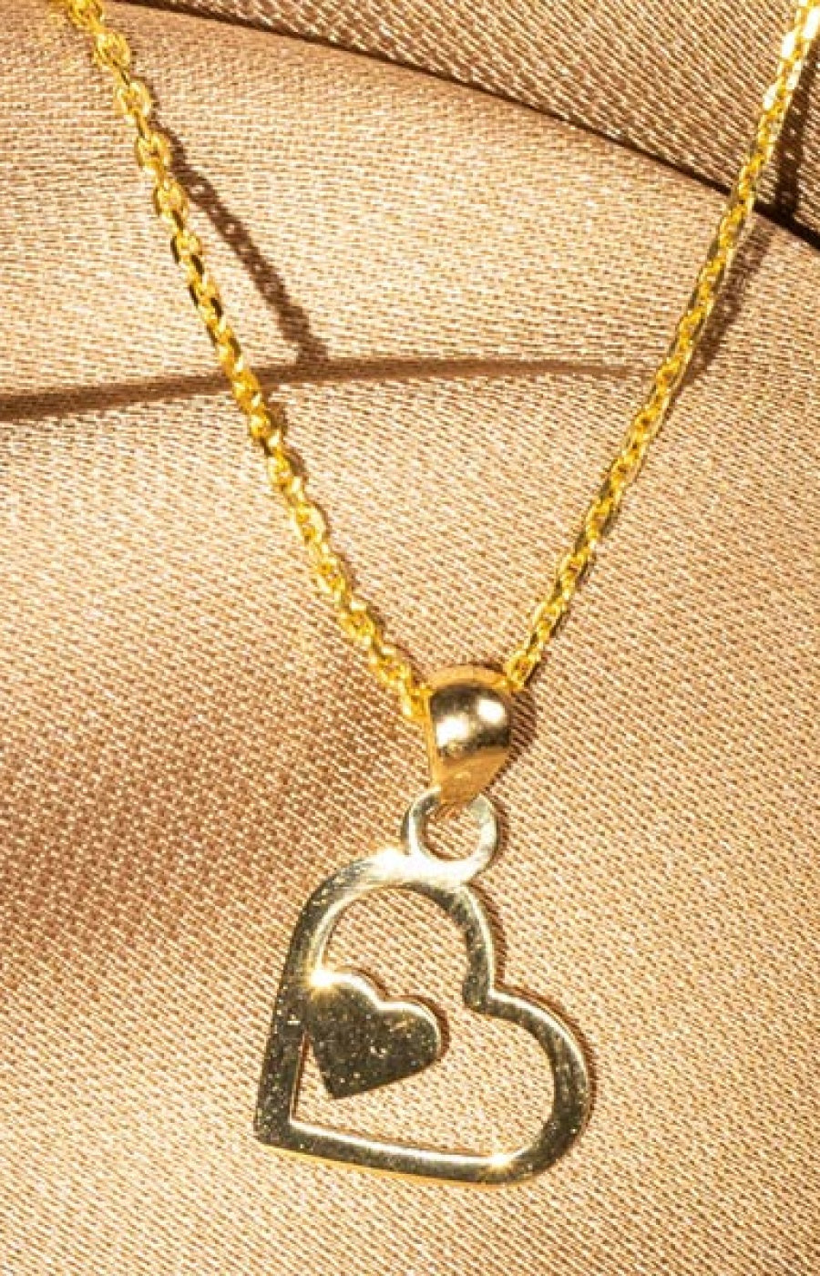 Pendentif - Cœur Coeur - Or jaune 375/1000