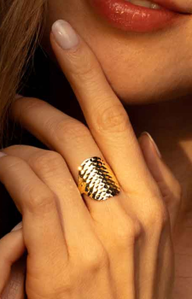 Bague Armadillo - Or jaune 375/1000