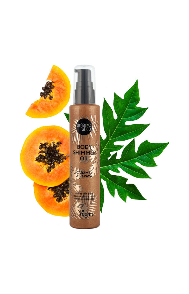 Huile pailletée - Caramel & papaye - Corps - 100 ml