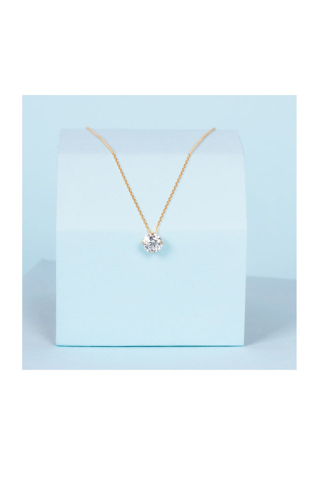 Pendentif Splendeur - Or jaune 375/1000  & zirconium