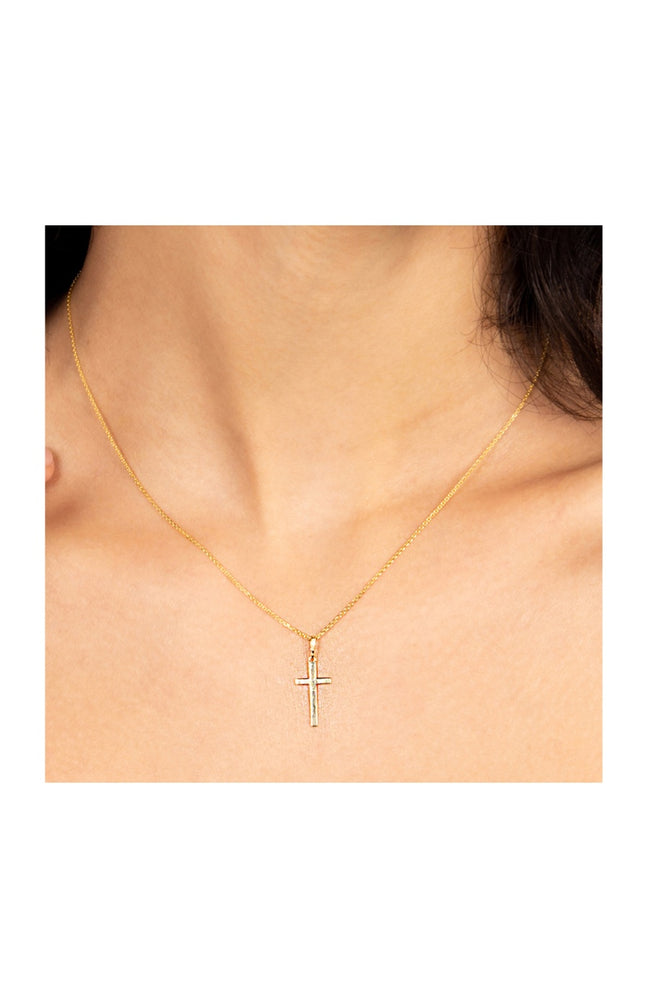 Pendentif Croix Croyance - Or jaune 375/1000