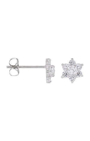 Boucles d'oreilles Le Messager blanc - Or blanc 375/1000 & zirconium