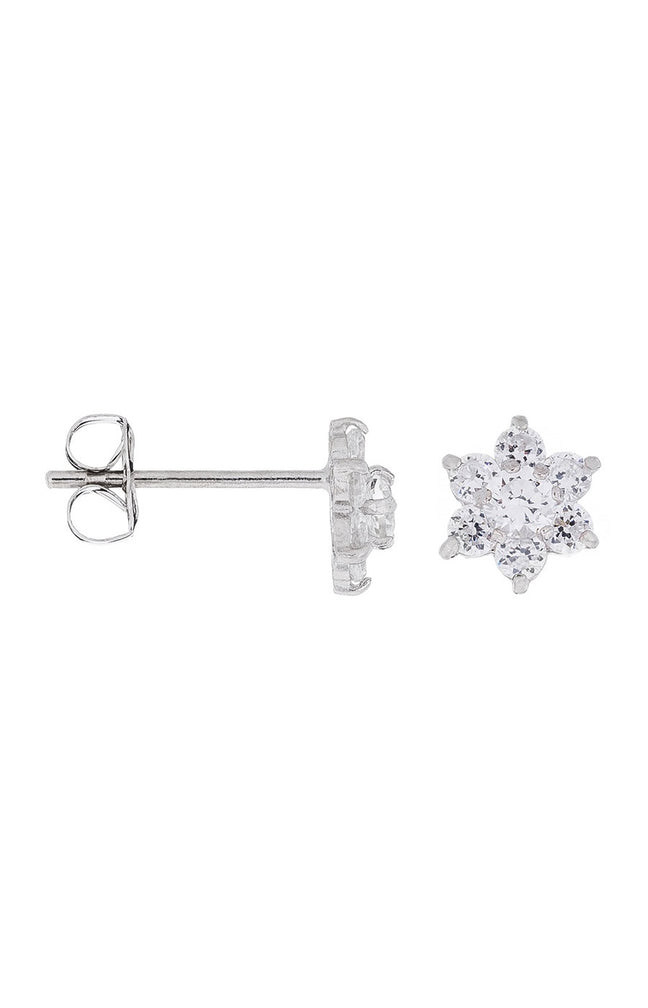 Boucles d'oreilles Le Messager blanc - Or blanc 375/1000 & zirconium