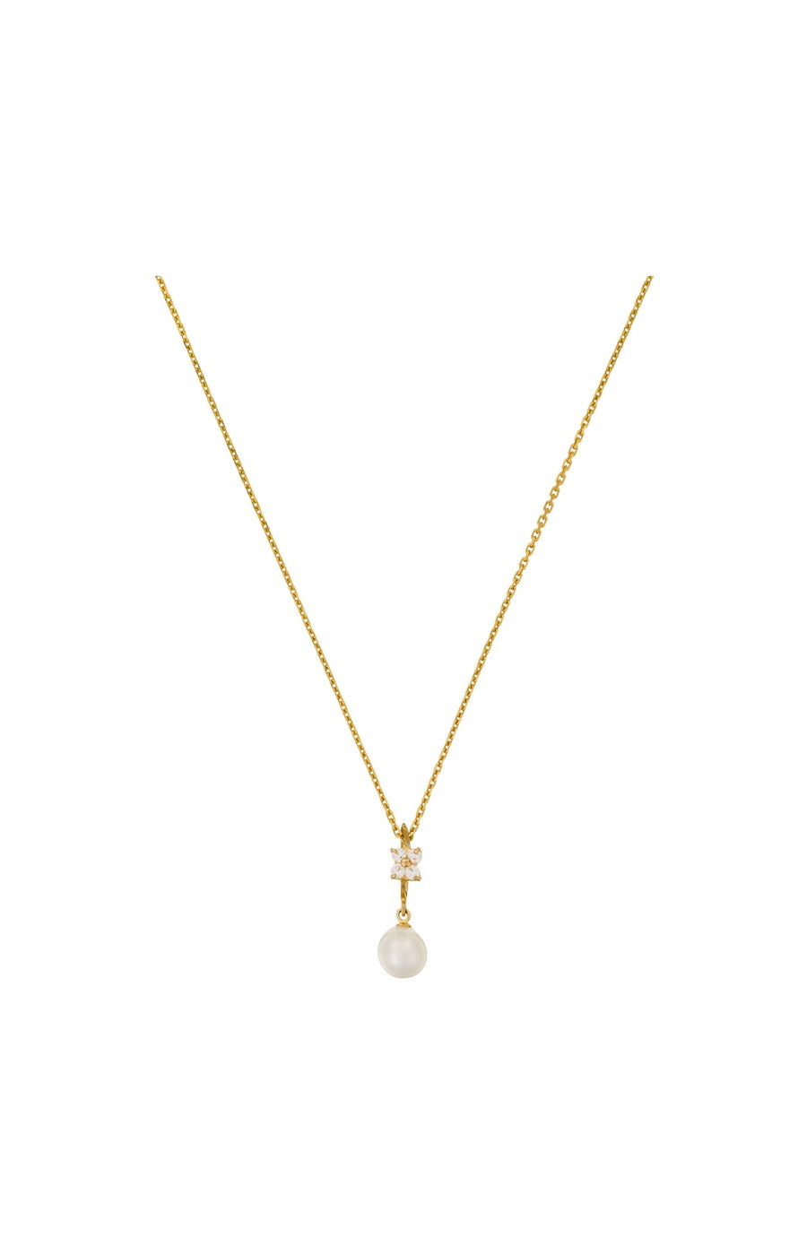 Pendentif Gift - Or jaune 375/1000, perle blanche & zirconium