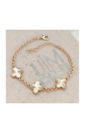 Bracelet trèfle - Laiton plaqué or