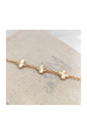 Bracelet trèfle - Laiton plaqué or