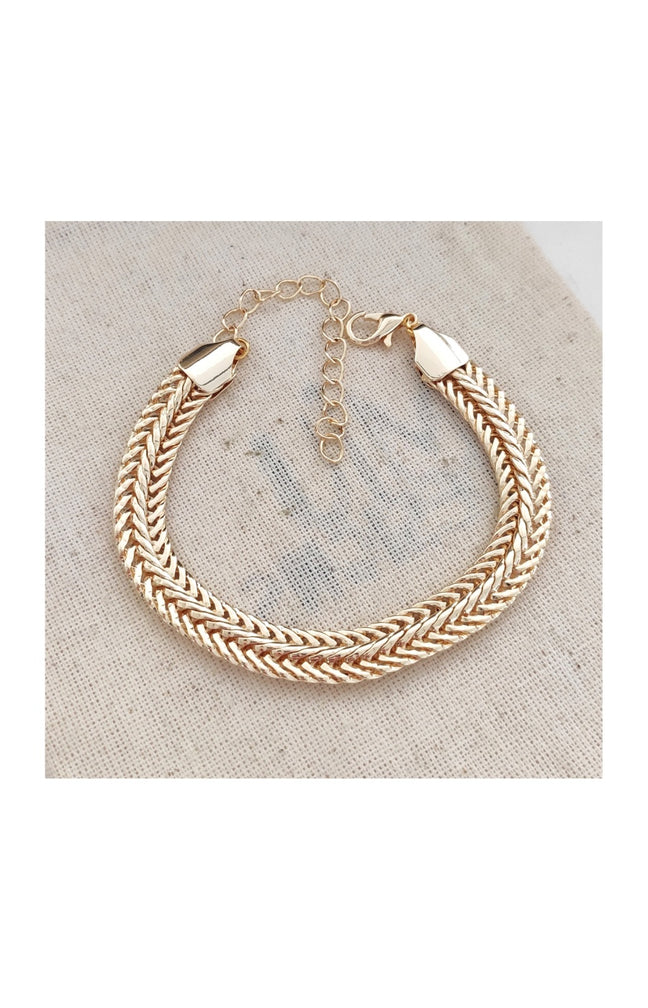 Bracelet - Twist - Laiton plaqué à l'or fin