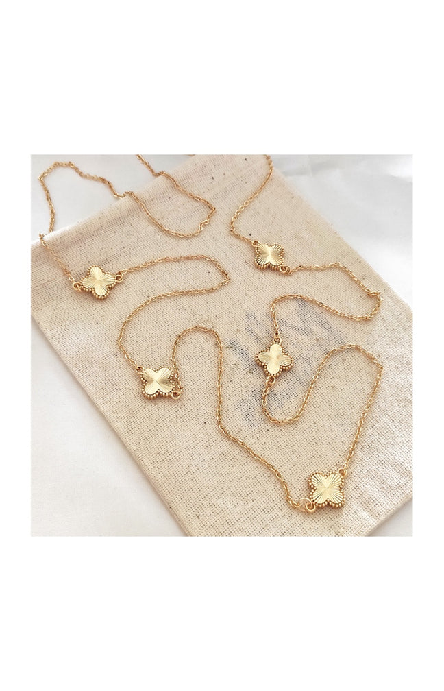 Collier trèfle - Laiton plaqué or