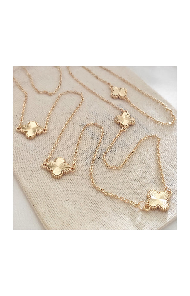 Collier trèfle - Laiton plaqué or