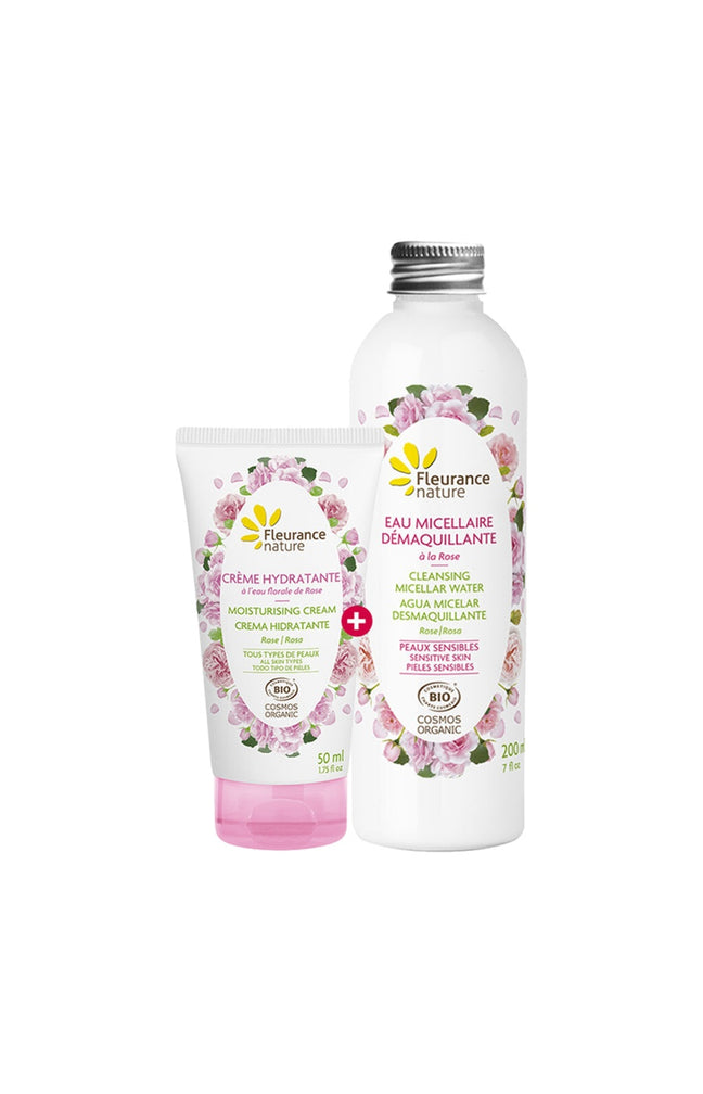 Crème hydratante & eau micellaire bio – Rose - Visage